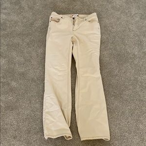 Beige/Tan Mid-Rise Jeans